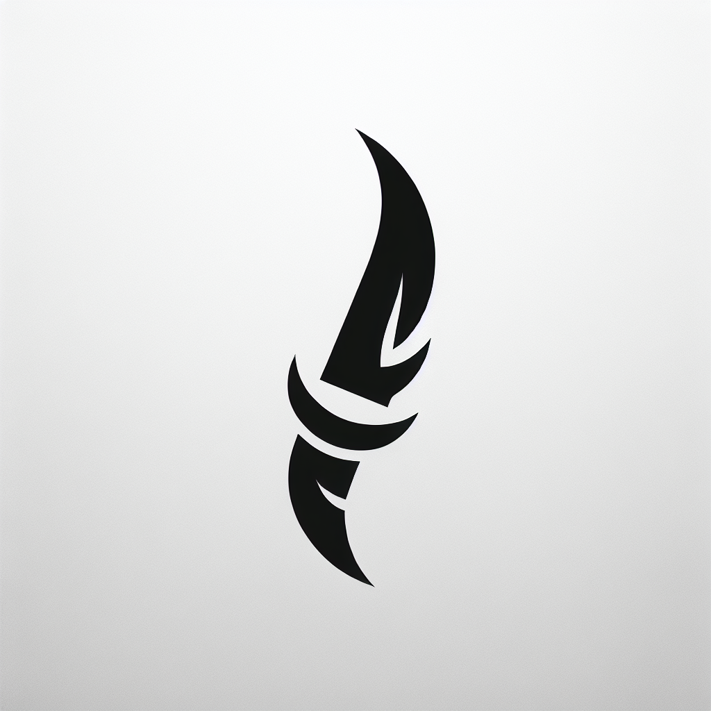 Abstract Sword Flame Logo
