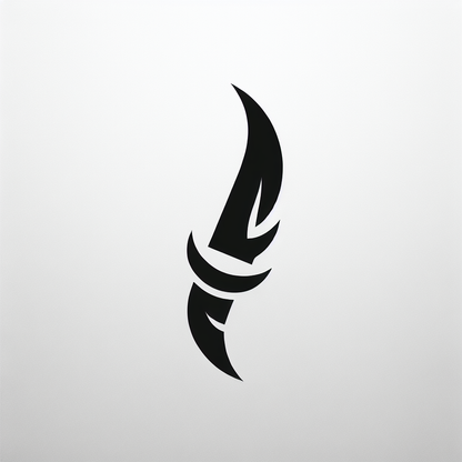 Abstract Sword Flame Logo