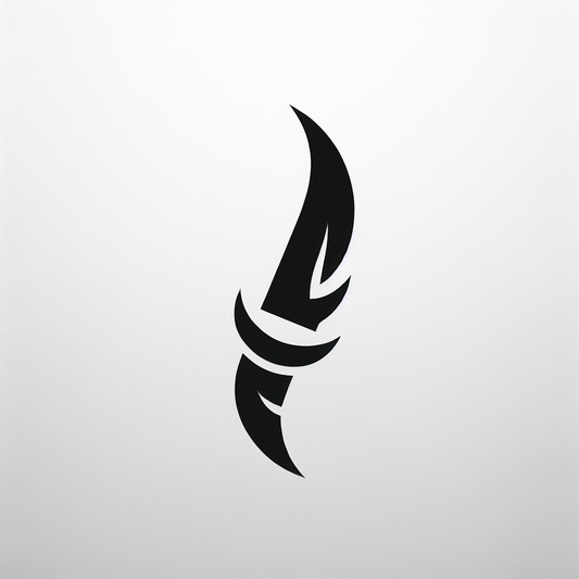 Abstract Sword Flame Logo