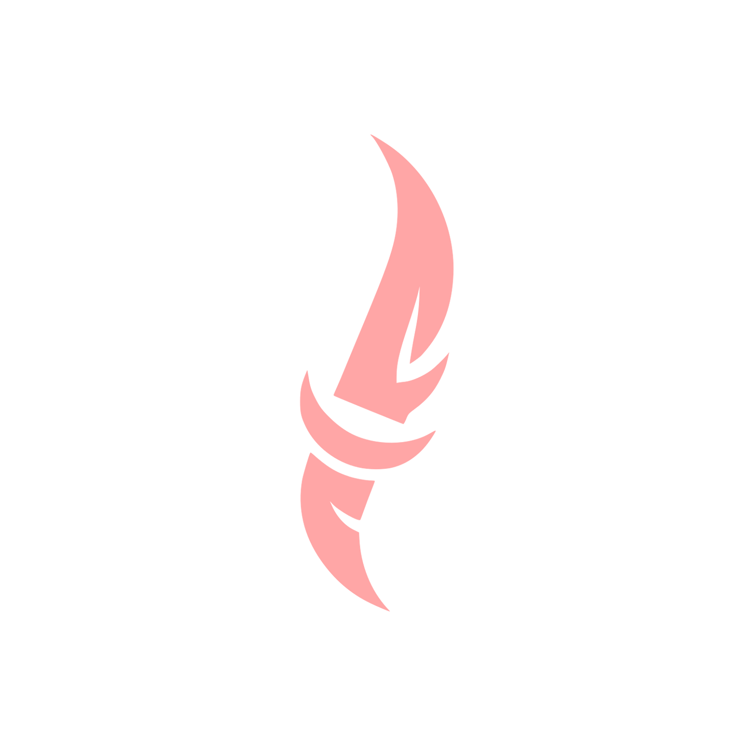 Abstract Sword Flame Logo #ffa6a6