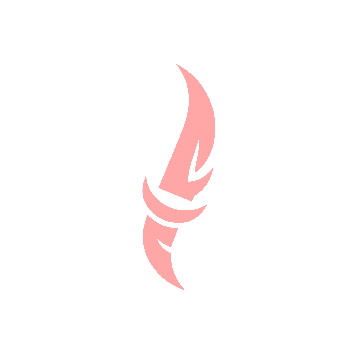 Abstract Sword Flame Logo #ffa6a6