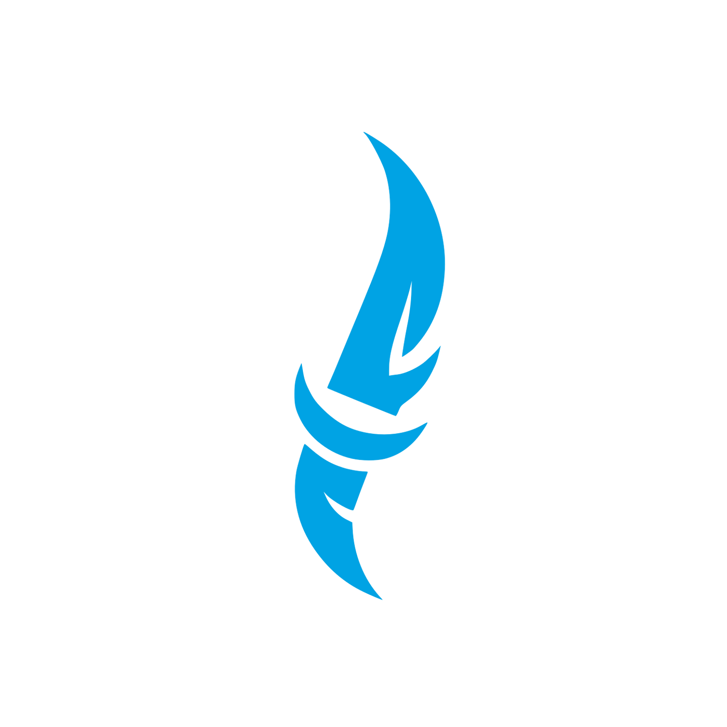Abstract Sword Flame Logo #00a3e4
