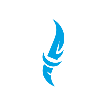 Abstract Sword Flame Logo #00a3e4