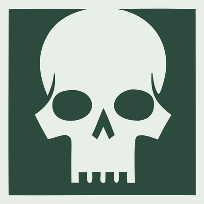Skull Square Cutout Mark #e8efe9/#2d4a3e