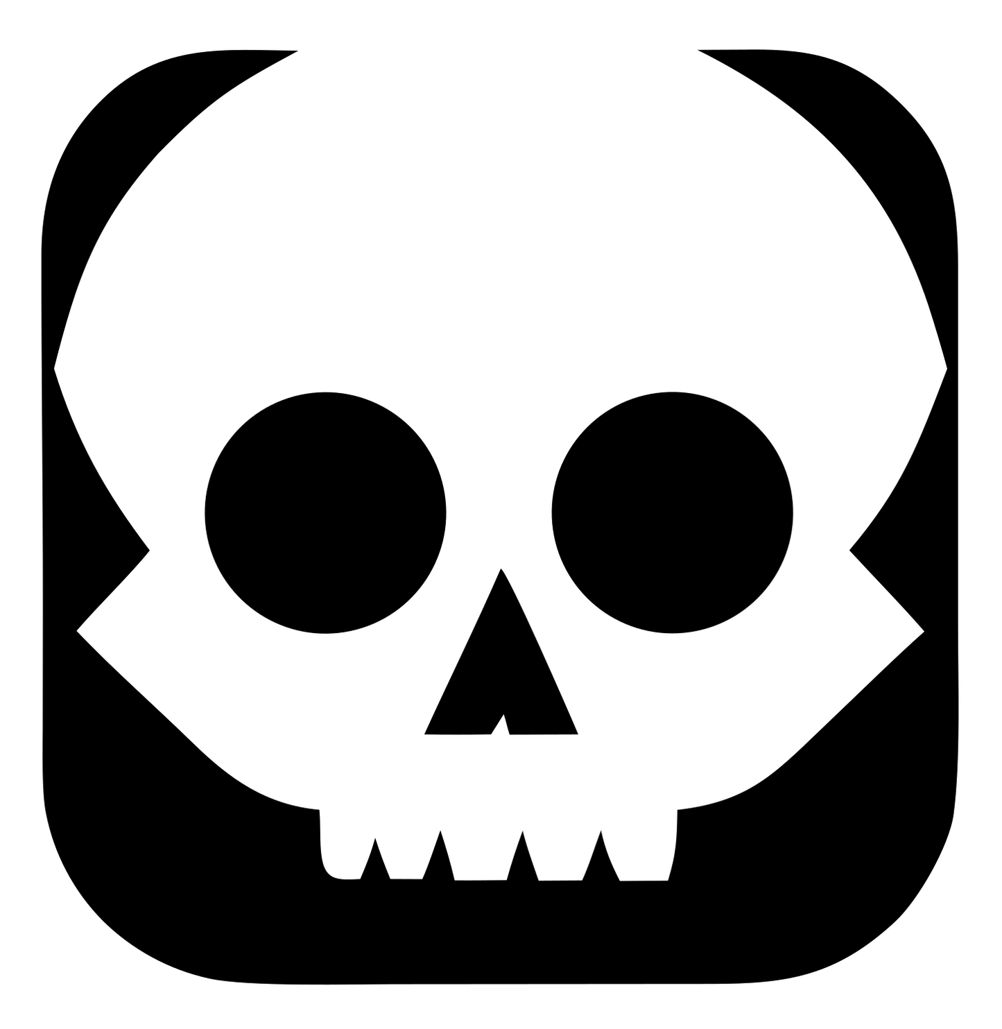 Skull App Icon Badge #ffffff/#000000