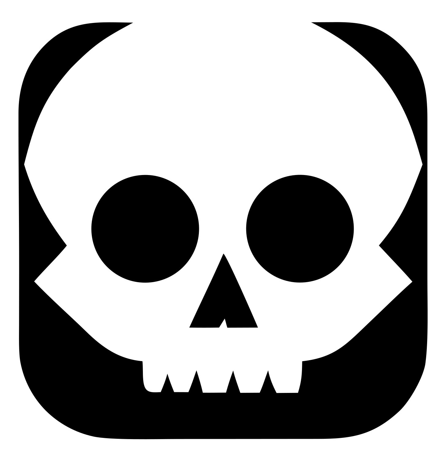 Skull App Icon Badge #ffffff/#000000