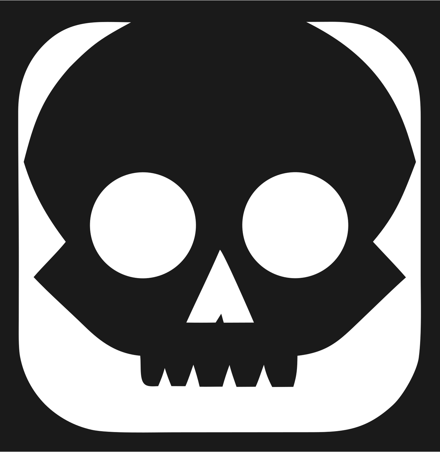 Skull App Icon Badge #1a1a1a/#ffffff