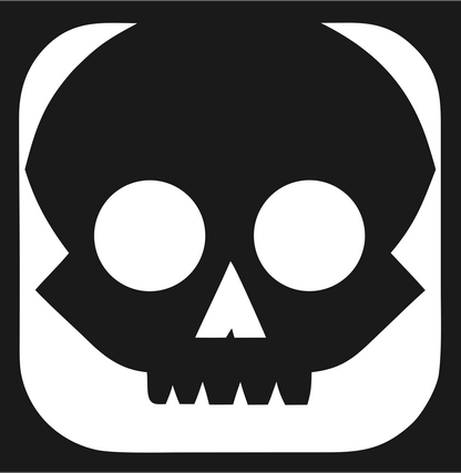 Skull App Icon Badge #1a1a1a/#ffffff