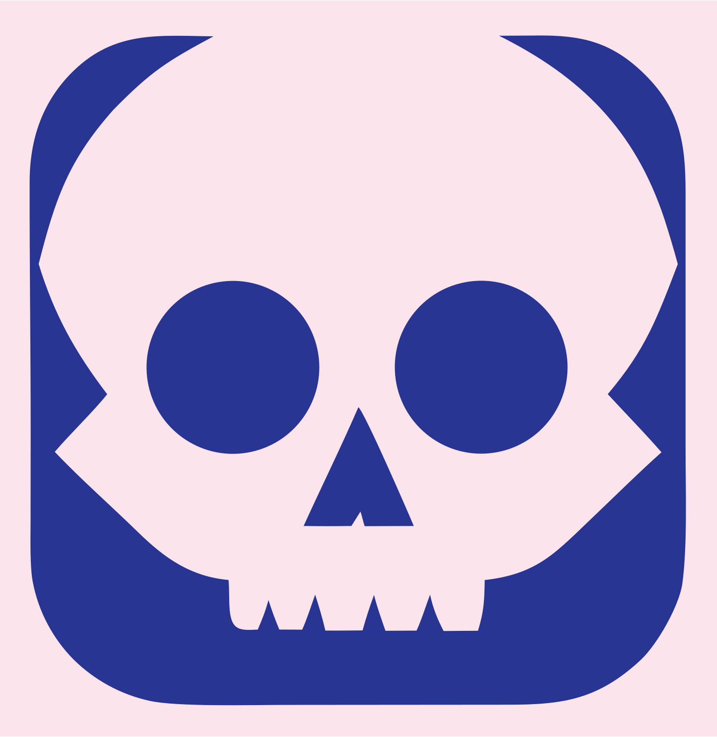 Skull App Icon Badge #fce4ec/#283593