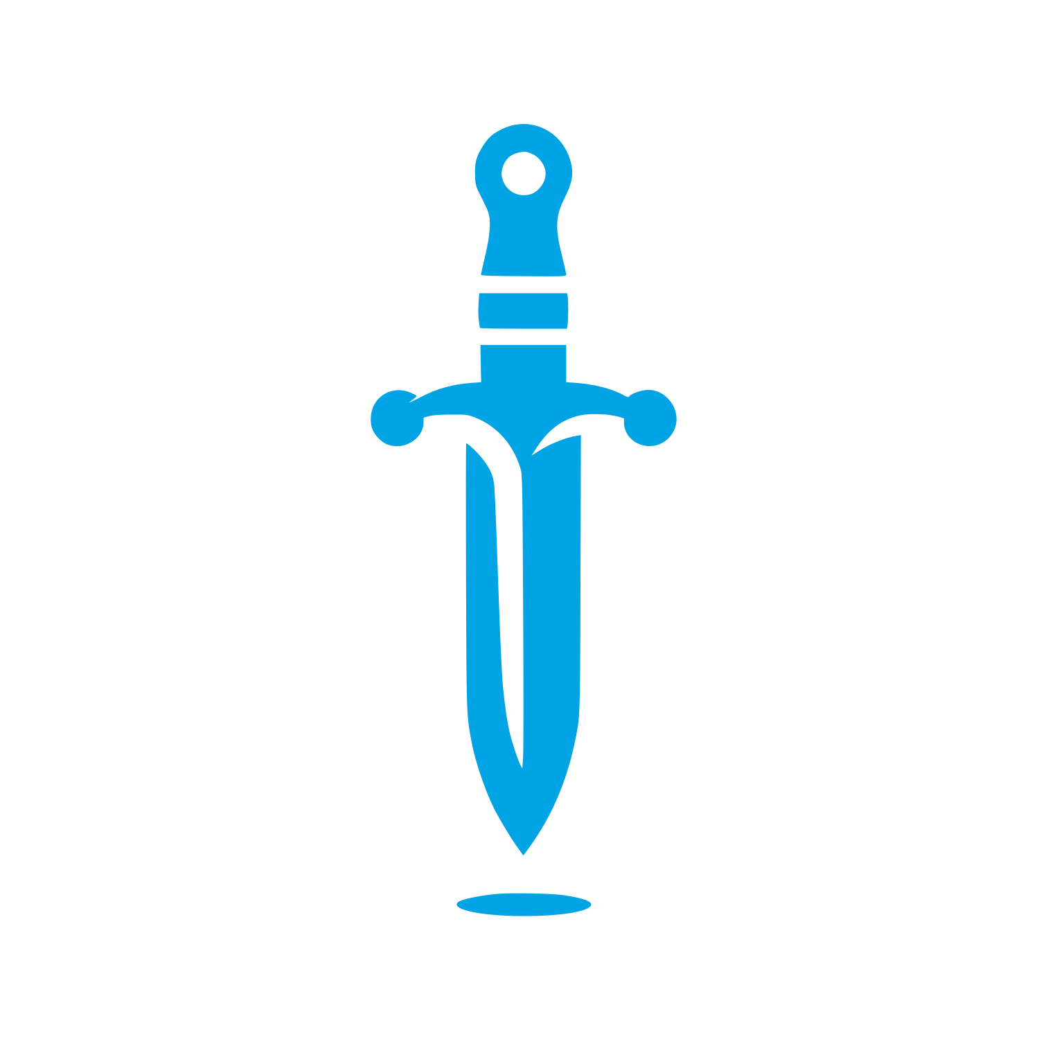 Sword Symbol Logo #00a3e4
