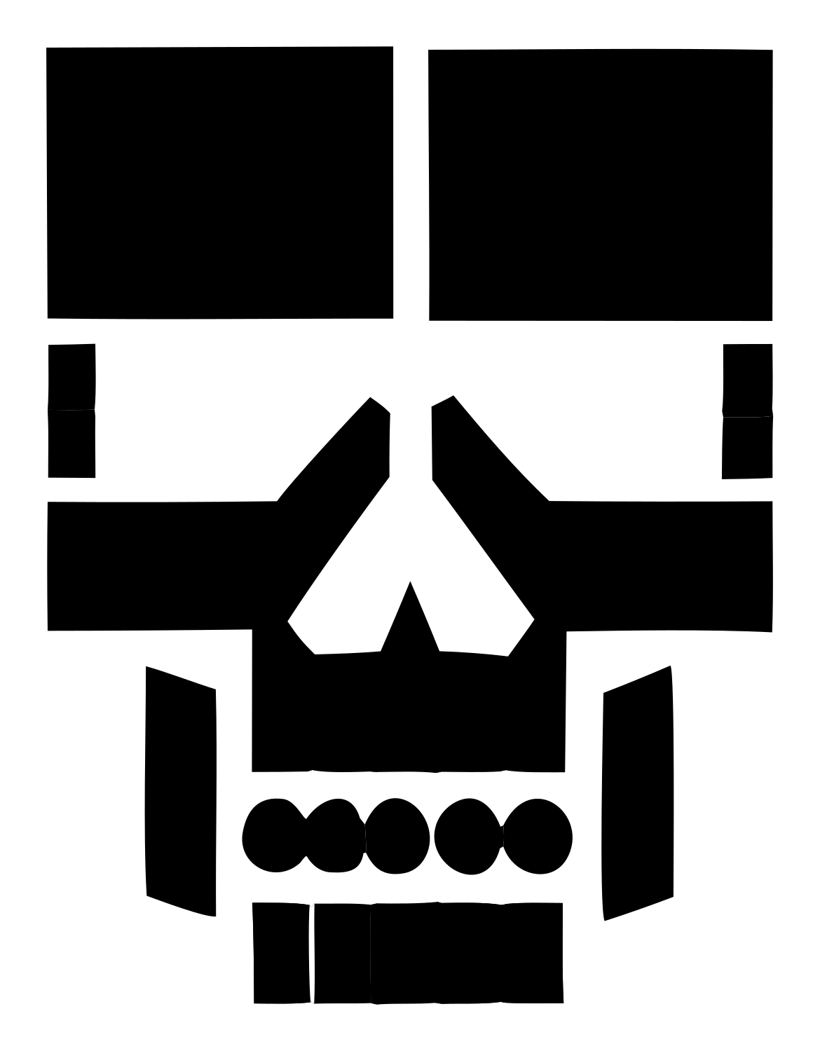 Heavy Skull Modular Emblem #ffffff/#000000