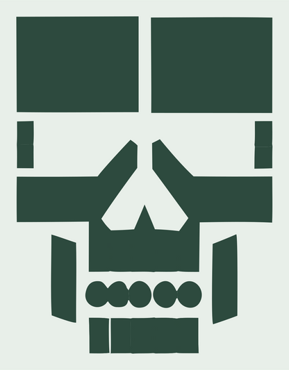 Heavy Skull Modular Emblem #e8efe9/#2d4a3e