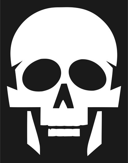 Flat Skull Silhouette Mark #1a1a1a/#ffffff