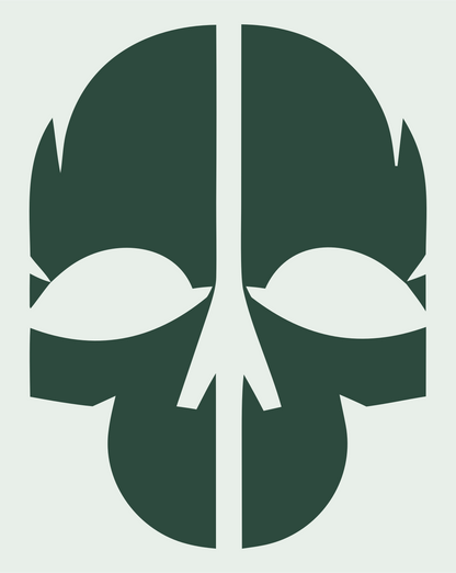 Chunky Skull Split Mark #e8efe9/#2d4a3e