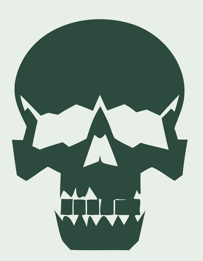 Chunky Skull Silhouette Mark #e8efe9/#2d4a3e