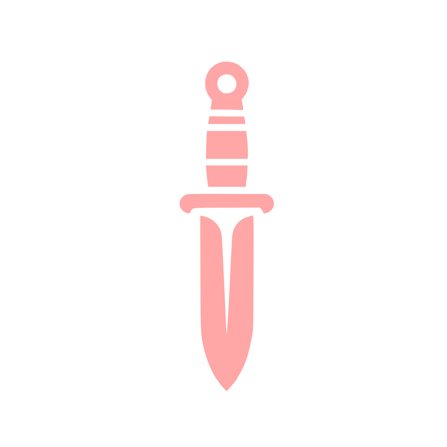 Dagger Silhouette Logo #ffa6a6