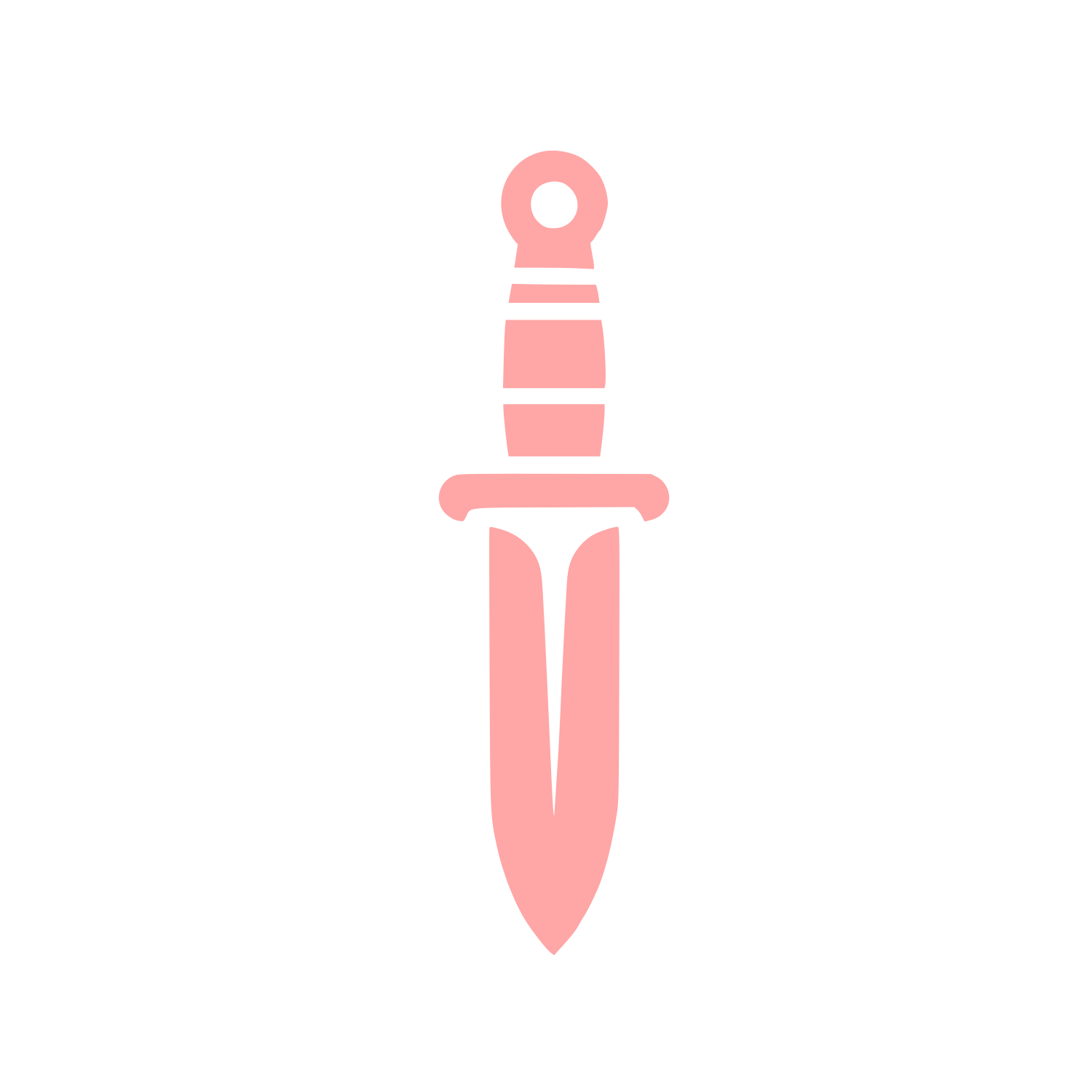 Dagger Silhouette Logo #ffa6a6