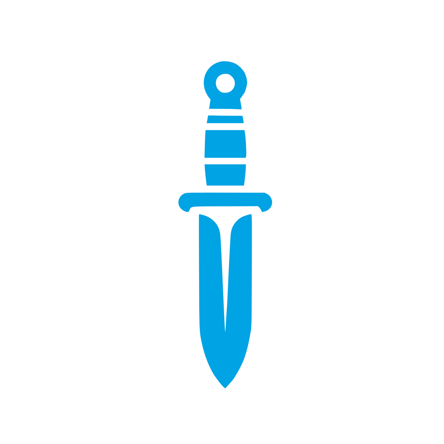 Dagger Silhouette Logo #00a3e4