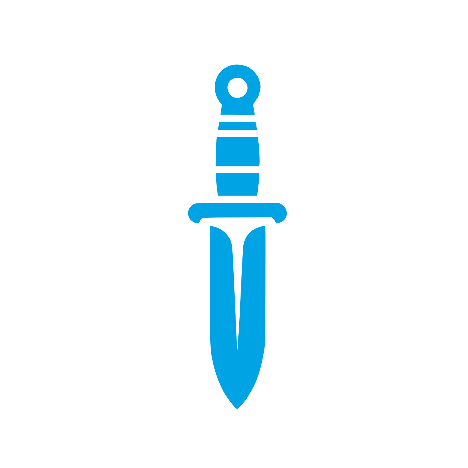 Dagger Silhouette Logo #00a3e4