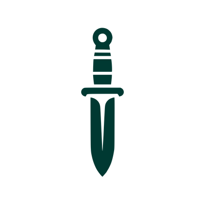 Dagger Silhouette Logo #003932