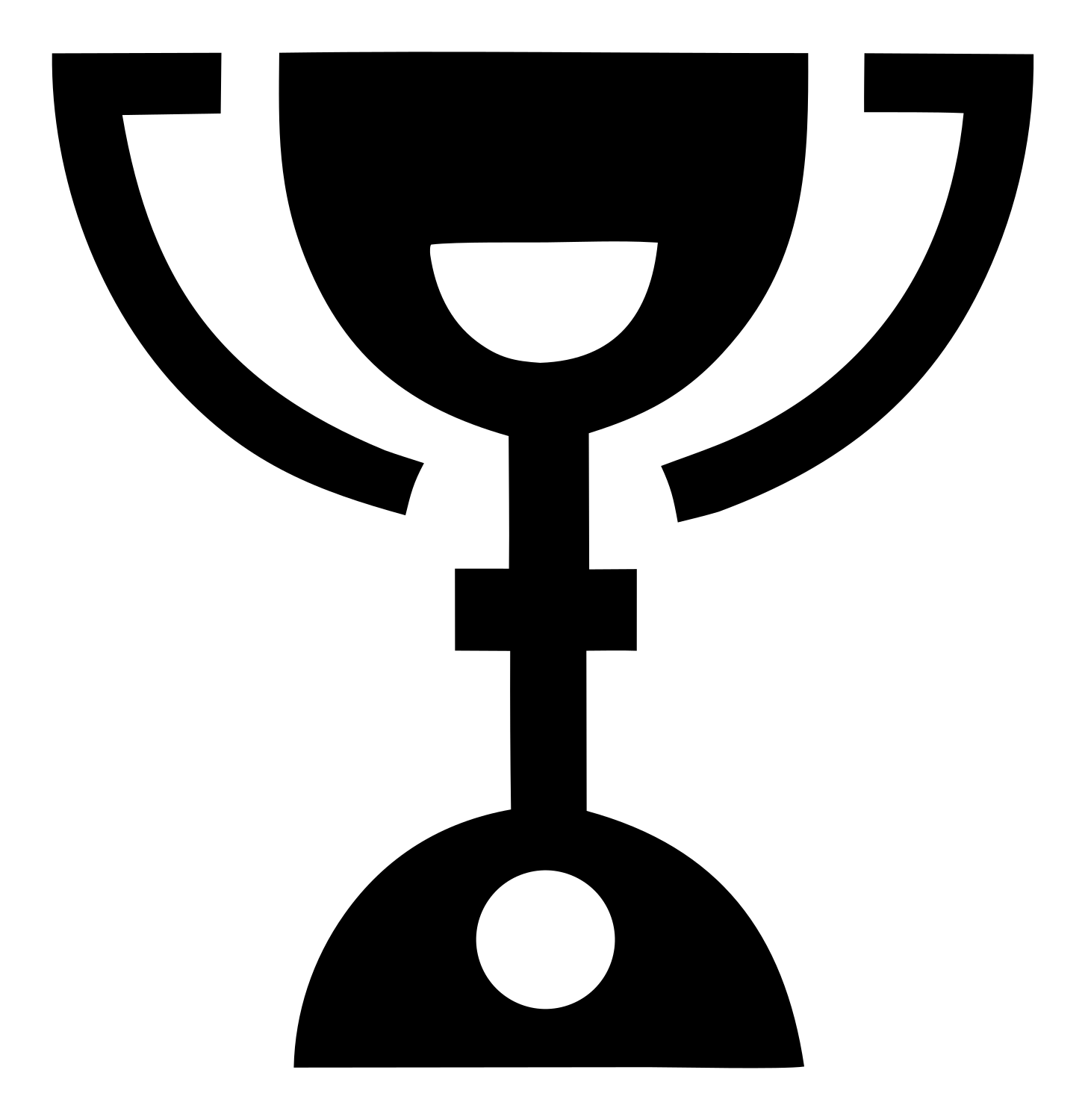 Bold Trophy Pedestal Icon #ffffff/#000000