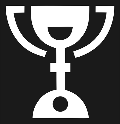 Bold Trophy Pedestal Icon #1a1a1a/#ffffff