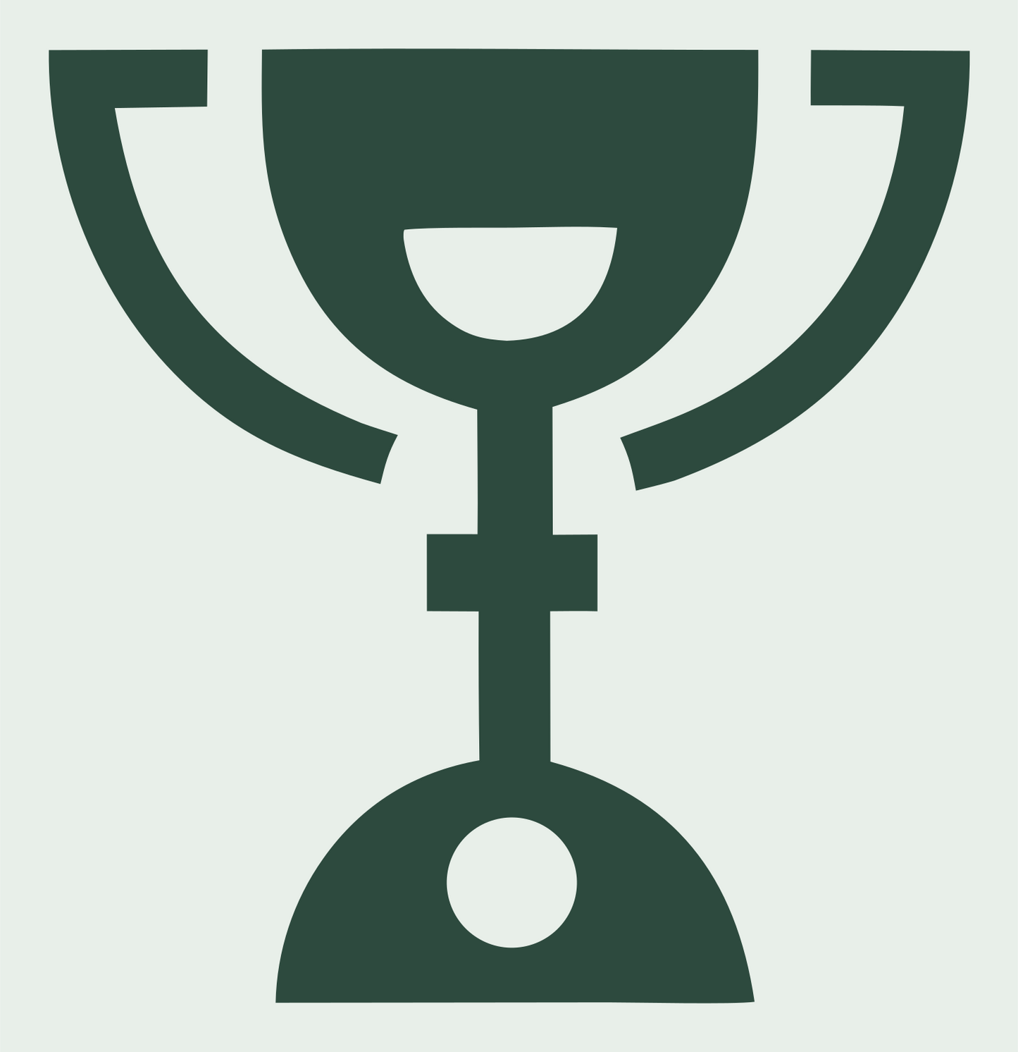 Bold Trophy Pedestal Icon #e8efe9/#2d4a3e