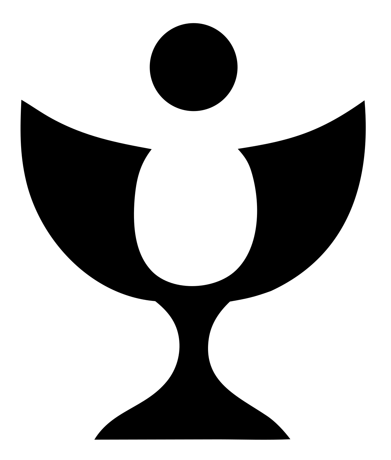 Bold Chalice Circle Trophy Mark #ffffff/#000000