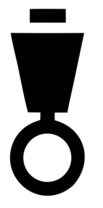 Bold Medal Circle Badge #ffffff/#000000