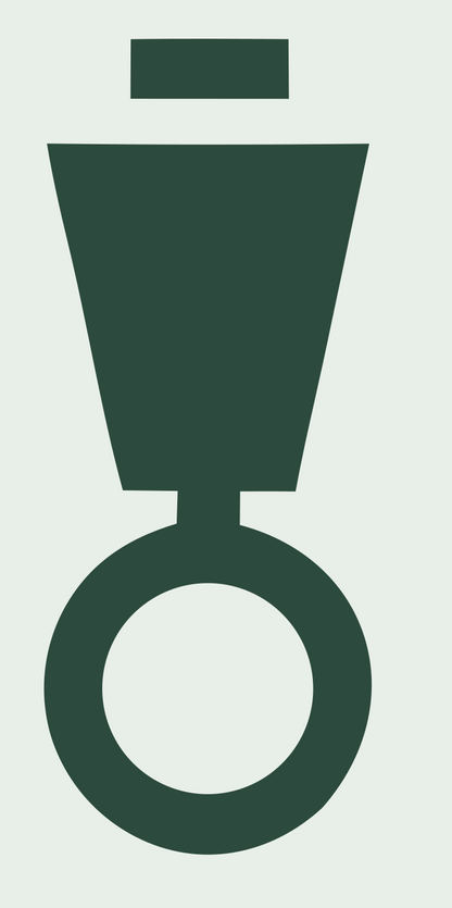 Bold Medal Circle Badge #e8efe9/#2d4a3e