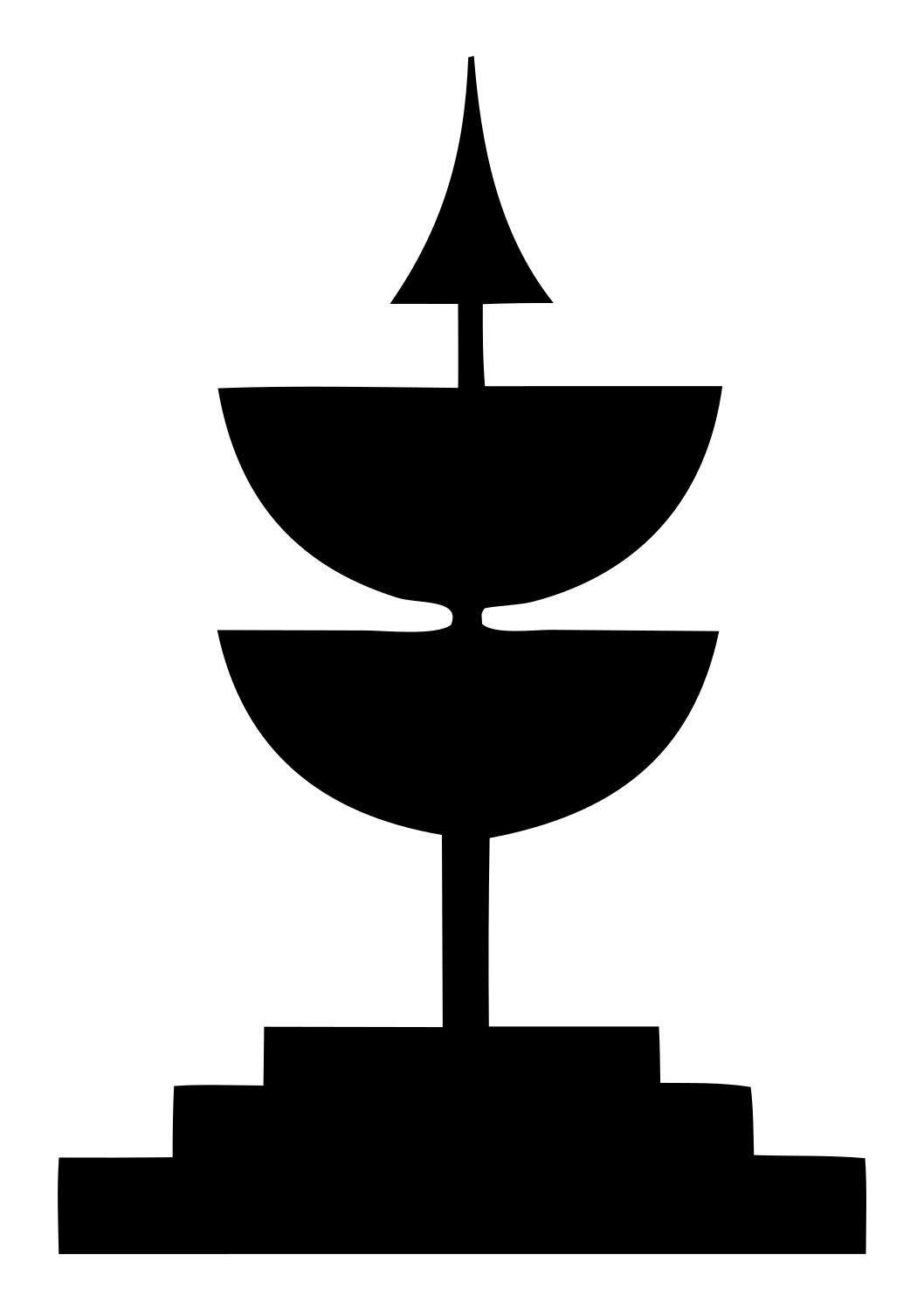 Bold Fountain Trophy Emblem #ffffff/#000000