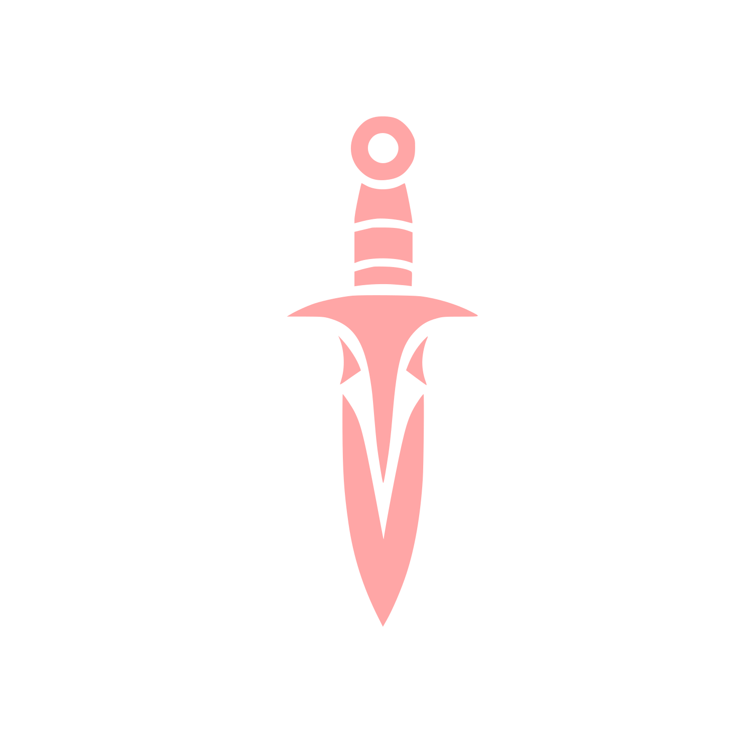 Bold Dagger Logo #ffa6a6