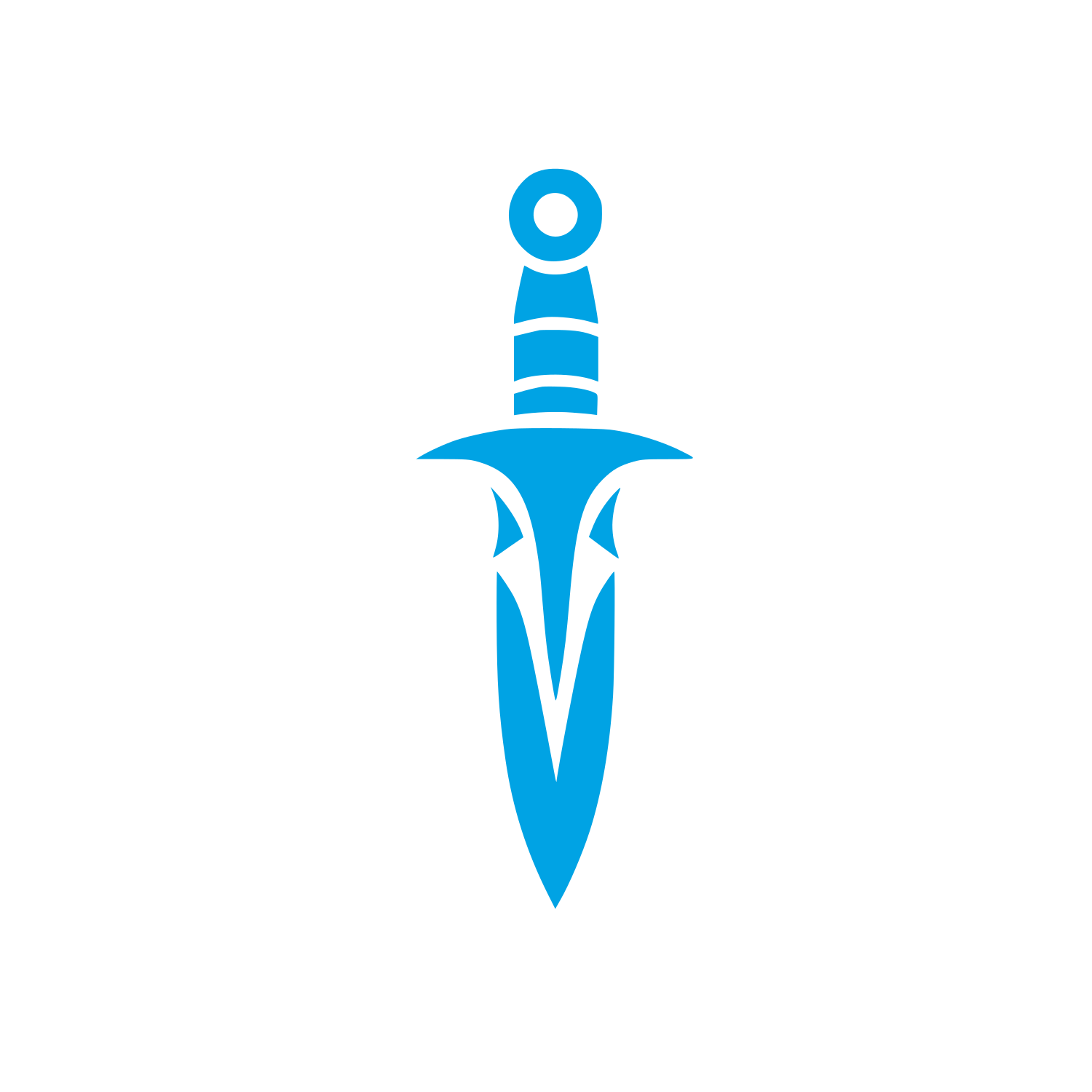 Bold Dagger Logo #00a3e4