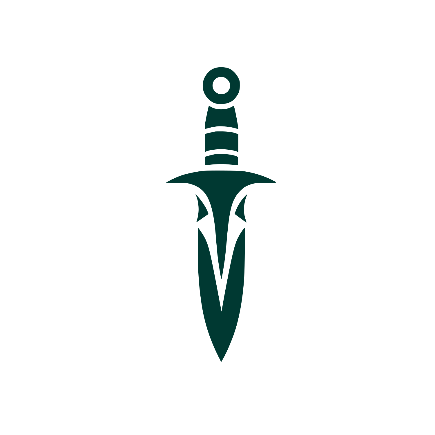Bold Dagger Logo #003932