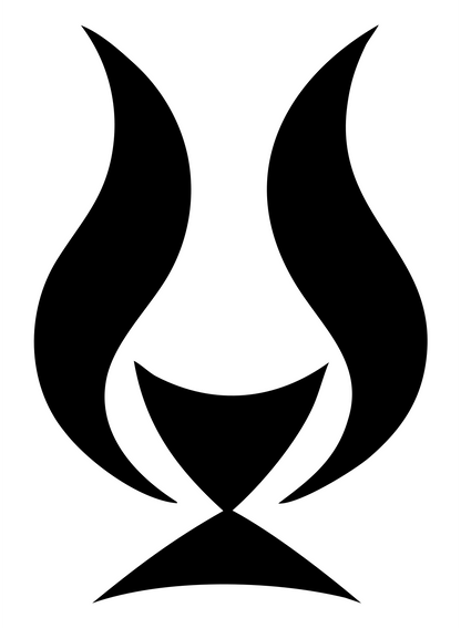 Flame Trophy Cup Mark #ffffff/#000000