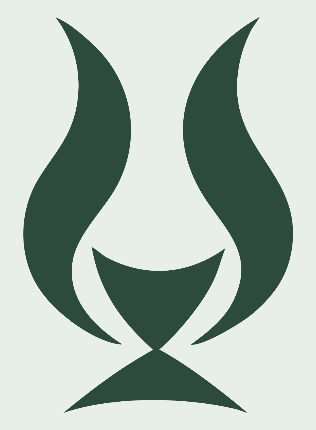 Flame Trophy Cup Mark #e8efe9/#2d4a3e