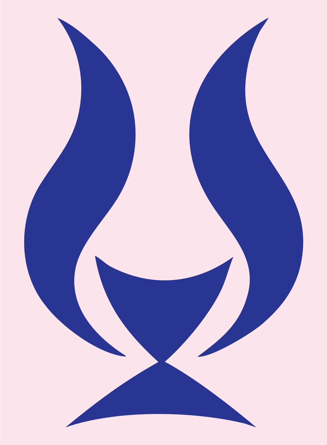 Flame Trophy Cup Mark #fce4ec/#283593