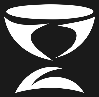 Negative Space Chalice Trophy Mark #1a1a1a/#ffffff