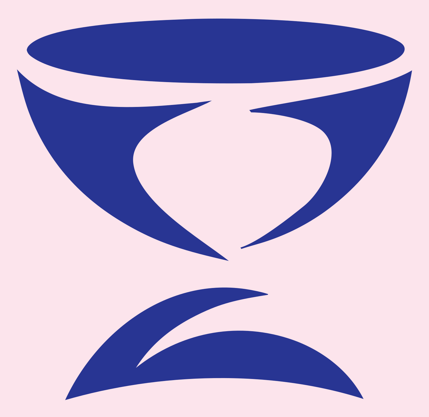 Negative Space Chalice Trophy Mark #fce4ec/#283593