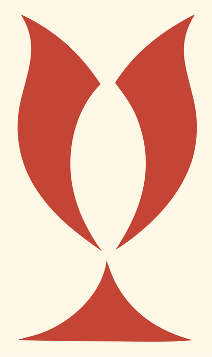 Negative Space Trophy Cup Icon #fff8e7/#c44536