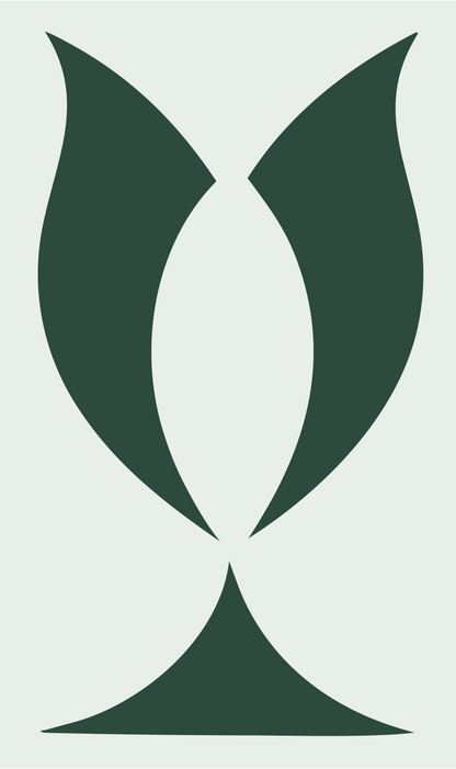 Negative Space Trophy Cup Icon #e8efe9/#2d4a3e