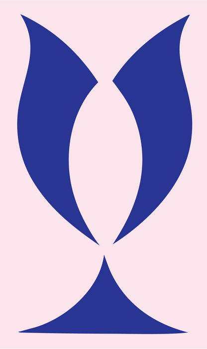 Negative Space Trophy Cup Icon #fce4ec/#283593