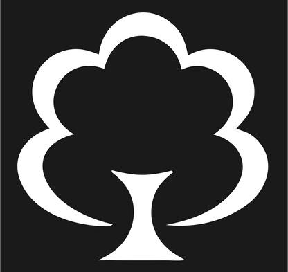 Negative Space Tree Trophy Mark #1a1a1a/#ffffff