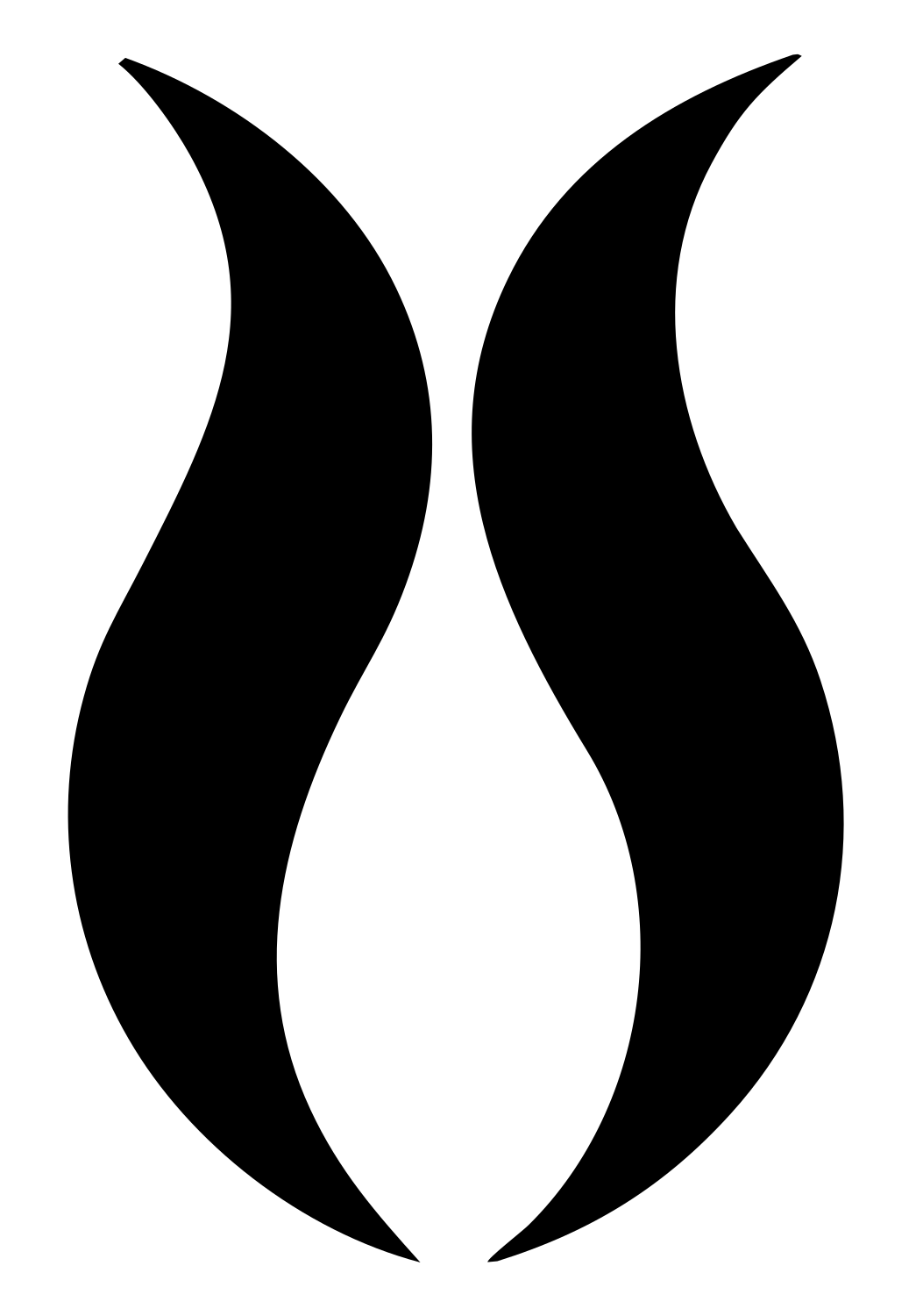 Tulip Silhouette Trophy Mark #ffffff/#000000