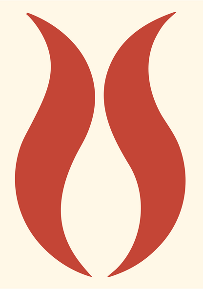 Tulip Silhouette Trophy Mark #fff8e7/#c44536