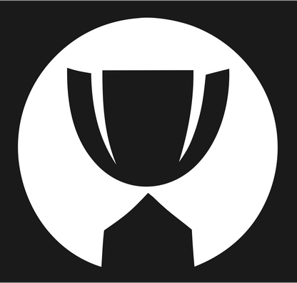 Negative Space Trophy Circle Badge #1a1a1a/#ffffff
