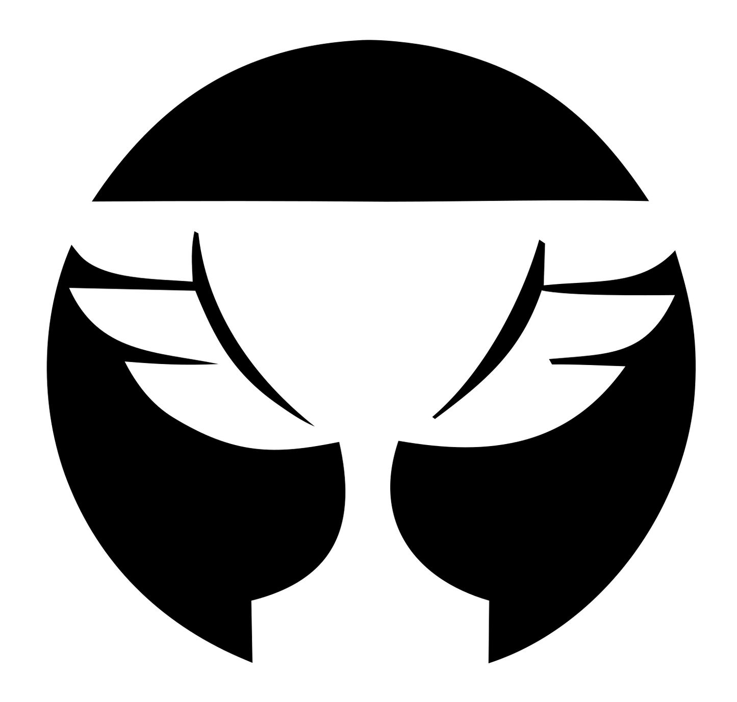 Negative Space Trophy Circle Emblem #ffffff/#000000