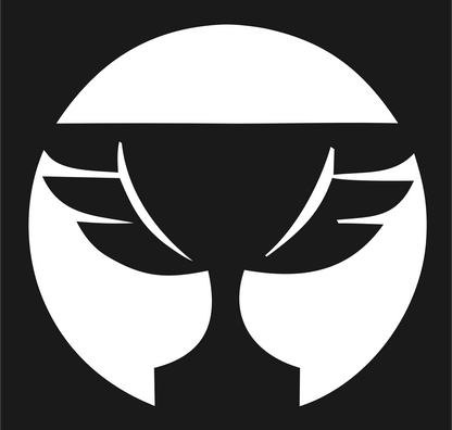 Negative Space Trophy Circle Emblem #1a1a1a/#ffffff