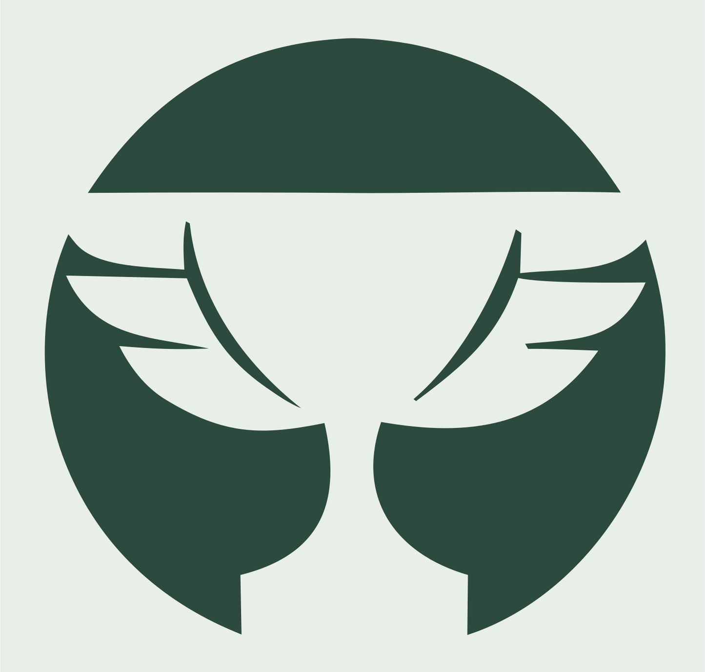 Negative Space Trophy Circle Emblem #e8efe9/#2d4a3e
