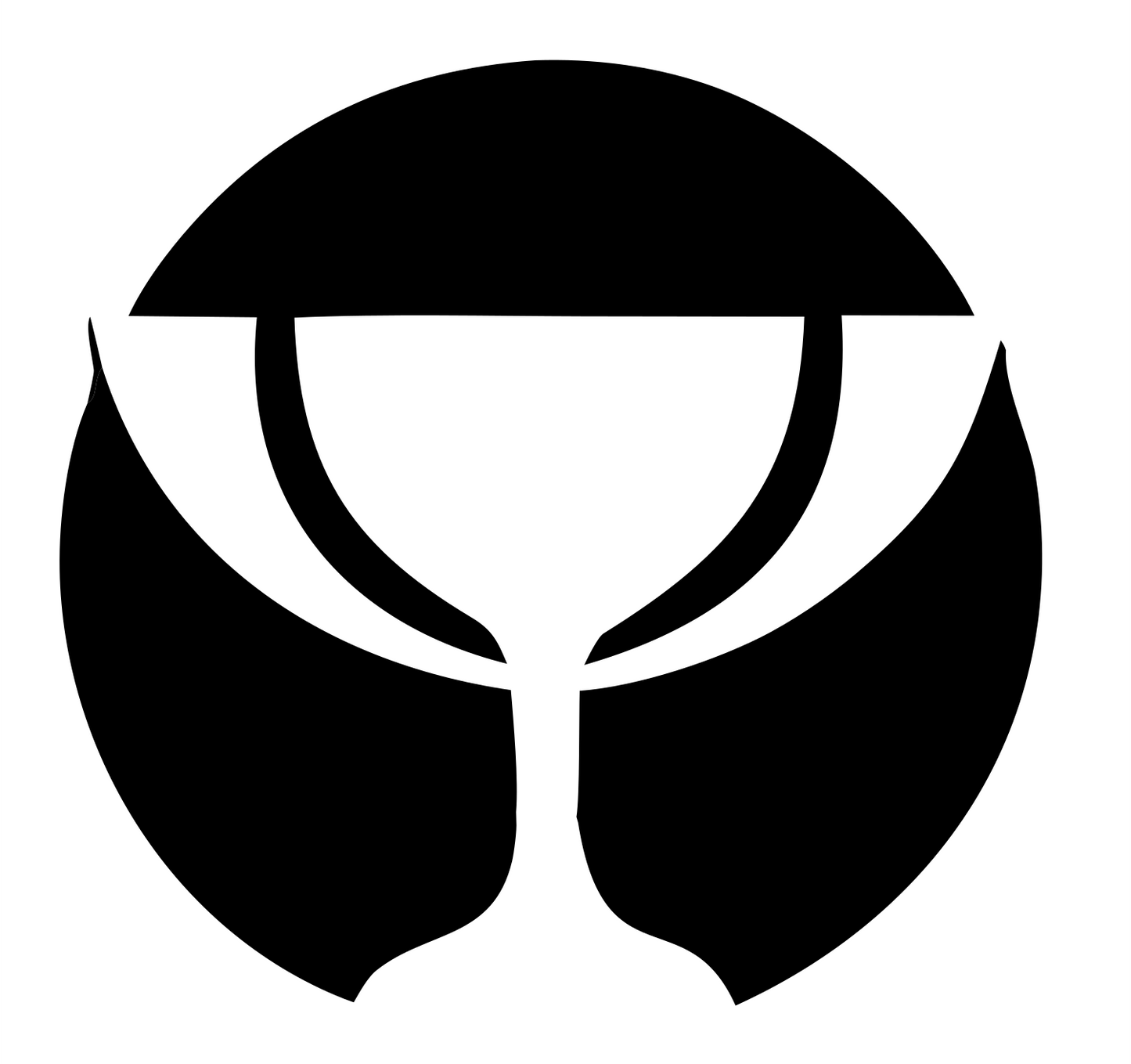 Negative Space Goblet Circle Mark #ffffff/#000000